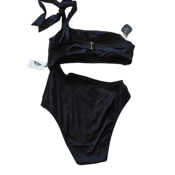 Shade & Shore One Piece Cutout Swimsuit, Black, L - Picture 4 of 9